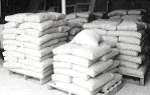 White sugar in bags